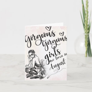 August Geboren Beauties Grußkarte Geburtstag Karte