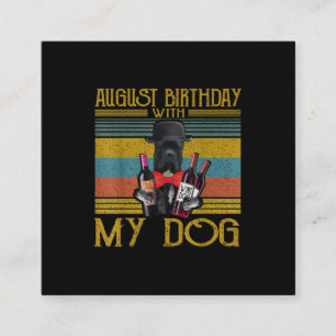 August Geburtstag Mit Meinem Cane Corso Hund 2020 Quadratische Visitenkarte