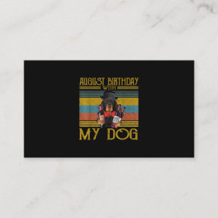 August Geburtstag mit meinem Gordon Setter Hund 20 Visitenkarte