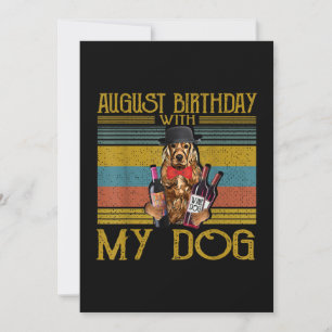 August Geburtstag mit meinem irischen Setter Hund Einladung