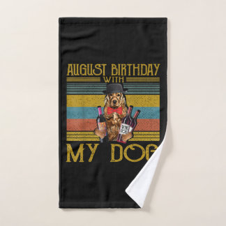 August Geburtstag mit meinem irischen Setter Hund Handtuch