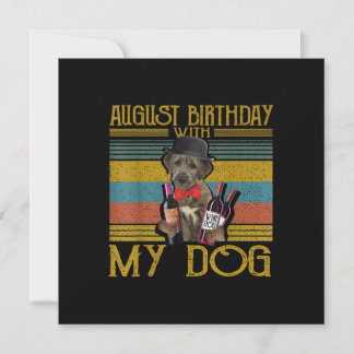 August Geburtstag mit meinem irischen Wolfhound Hu Einladung