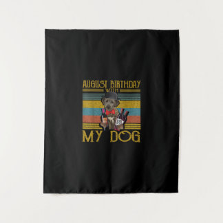August-Geburtstag mit meinem irischen Wolfshund 20 Wandteppich