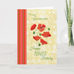 August-Geburtstags-Karte für Großmutter, Karte