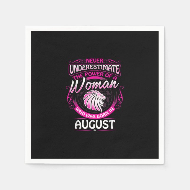 August Geburtstagsgeschenk Frau Leo Zodiac Astrolo Serviette (Vorderseite)