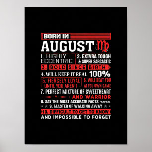 August Geburtstagsgeschenke - Geboren im August Ju Poster
