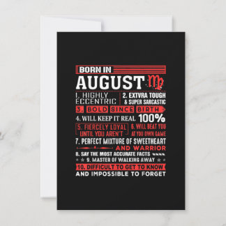 August Geburtstagsgeschenke - Geboren im August Vi Einladung