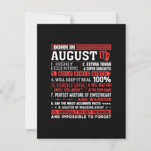 August Geburtstagsgeschenke - Geboren im August Vi Einladung