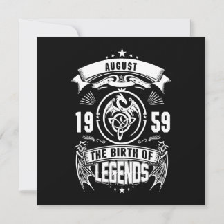 August-Geschenk | 1959 Geburtsjahr der Legenden Einladung