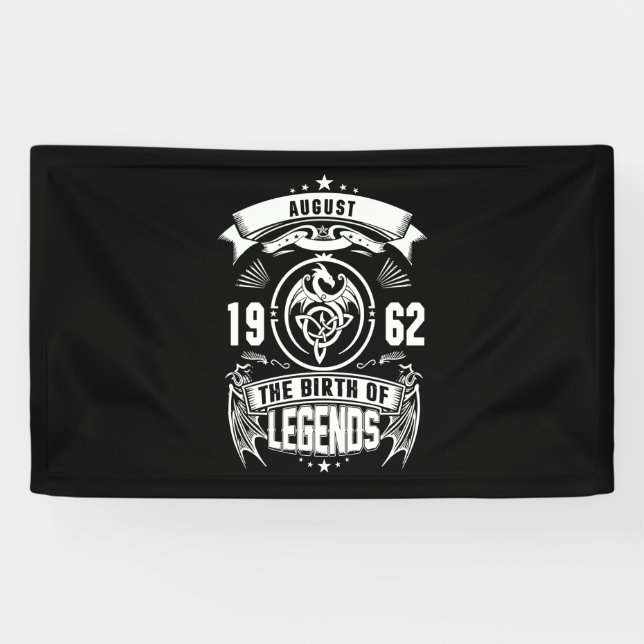 August-Geschenk | 1962 Geburtsjahr der Legenden Banner (Horizontal)