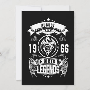 August-Geschenk 1966 Geburtsjahr der Legenden Einladung