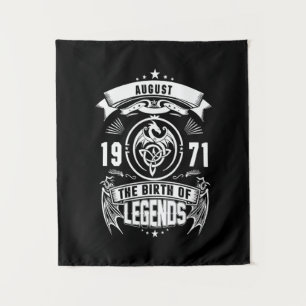 August-Geschenk 1971 Geburtsjahr der Legenden Wandteppich