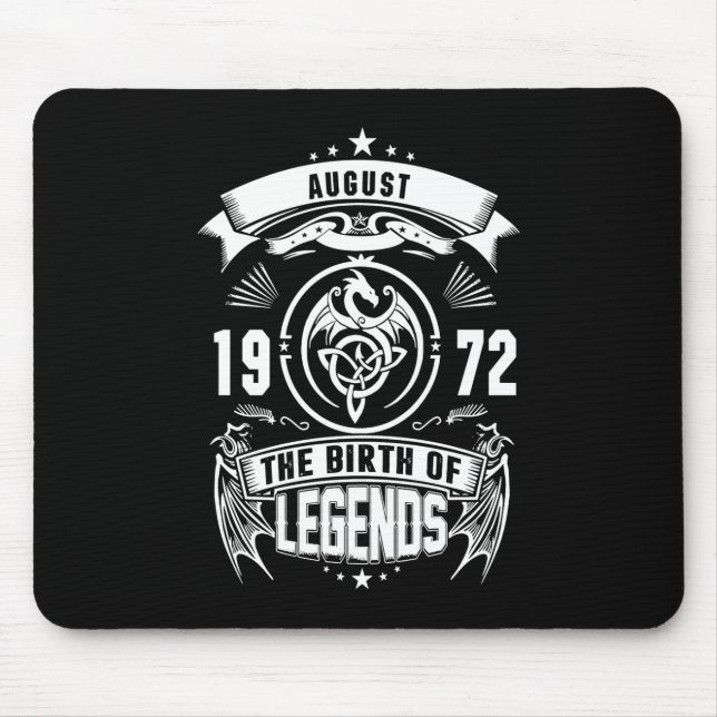 August-Geschenk | 1972 Geburtsjahr der Legenden Mousepad (Vorne)