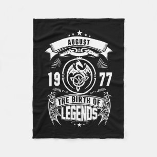 August-Geschenk 1977 Geburtsjahr der Legenden Fleecedecke