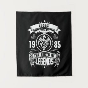 August-Geschenk 1985 Geburtsjahr der Legenden Wandteppich