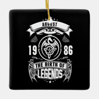 August-Geschenk | 1986 Geburtsjahr der Legenden Keramikornament
