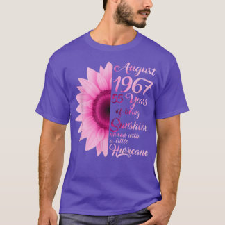 August Girl 1967 TShirt 55 Years Old 55 th Birthda