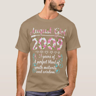 August Girl 2009 glücklich Geburtstag 11 Jahre Per T-Shirt