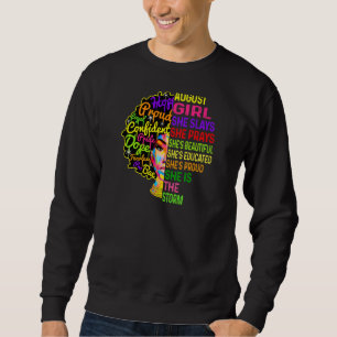 August Girl She Slays & Prays Birthday Girl Sweatshirt