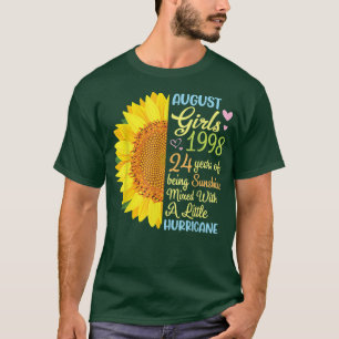 August Girls 1998 24 Jahre Sunshine Mied T-Shirt