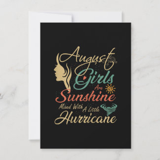 August Girls sind Sonnenschein August Geburtstag Einladung