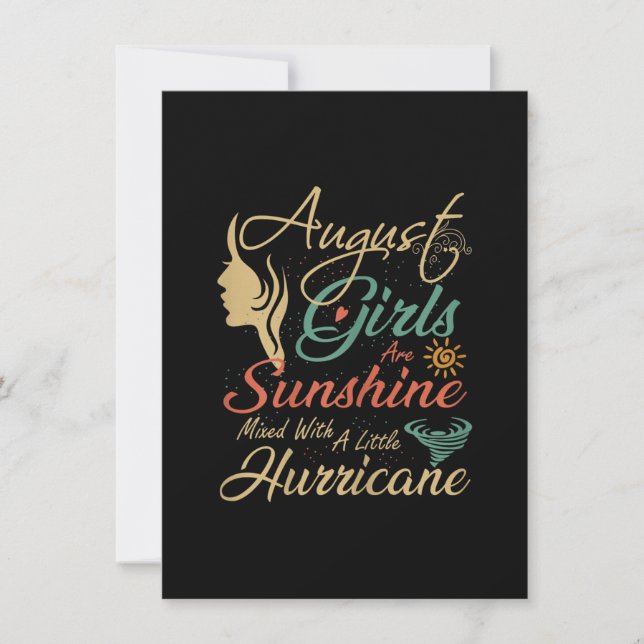 August Girls sind Sonnenschein August Geburtstag Einladung (Vorderseite)