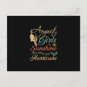 August Girls sind Sonnenschein August Geburtstag Postkarte