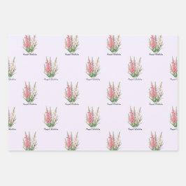 August Gladiolen Blumen Geschenkpapier Set