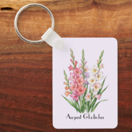 August Gladiolen Blumen Schlüsselanhänger