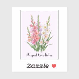 August Gladiolus Blumen Aufkleber