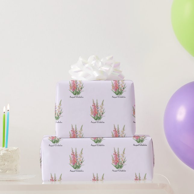 August Gladiolus Blumen Geschenkpapier (Partygeschenke)