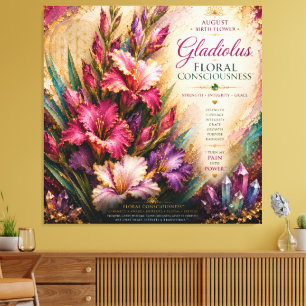 August Gladiolus Floral Consciousness™ Extra Groß Leinwanddruck