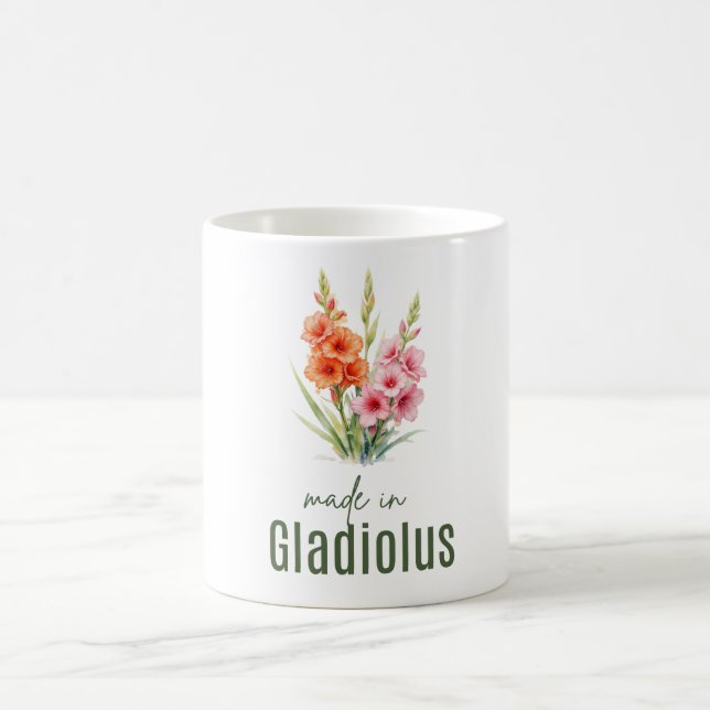 August Gladiolus  Flower Mug | Coffee Cup Kaffeetasse (Mittel)