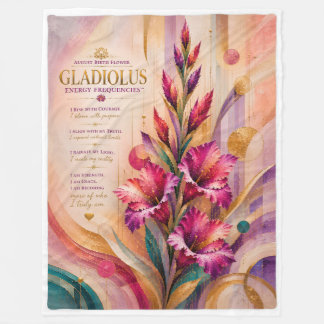 August Gladiolus Geburtsblume Energie Frequenzen Fleecedecke