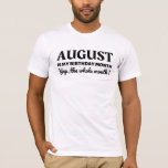 August Is My Birthday T-Shirt<br><div class="desc">August Is My Birthday</div>