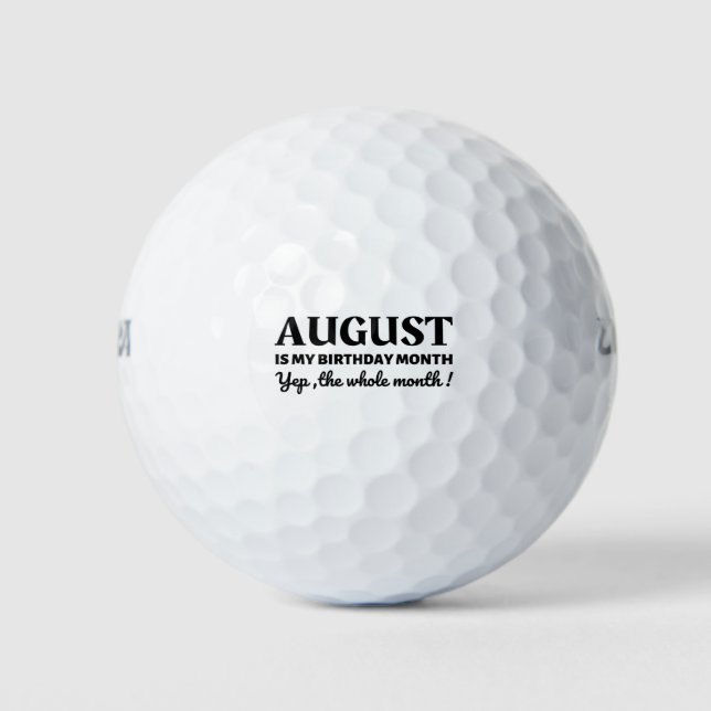 August ist mein Geburtstag Golfball (Vorderseite)