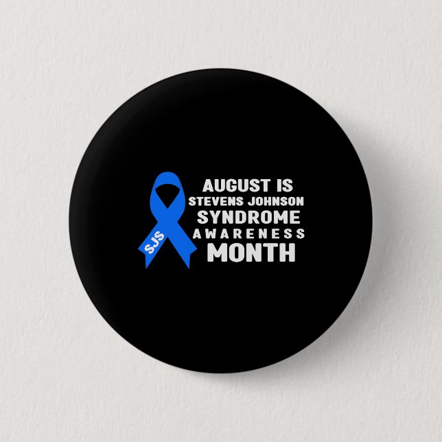 August ist Monat des Stevens-Johnson-Syndrom-Bewus Button (Vorderseite)