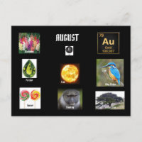 August Leo Birth Monat Postkarte