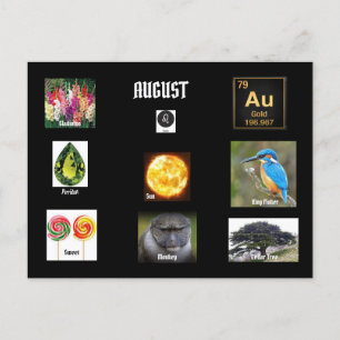August-Lieblingsmonats-Geburtstagskarte Postkarte