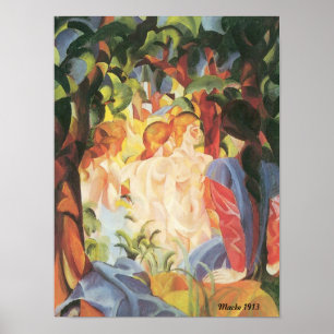 August Macke 1913 Bademädchen-Poster Poster