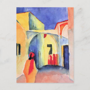 August Macke - Ansicht in eine Leiter Postkarte