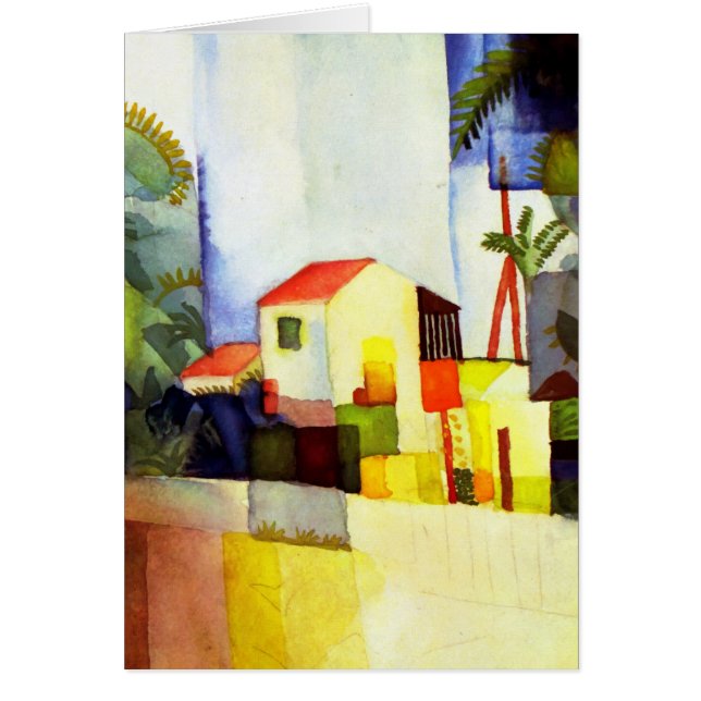 August Macke Bright House Aquarellmalerei (Vorne)