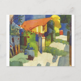 August Macke - bringen Sie im Garten Waterolor Postkarte
