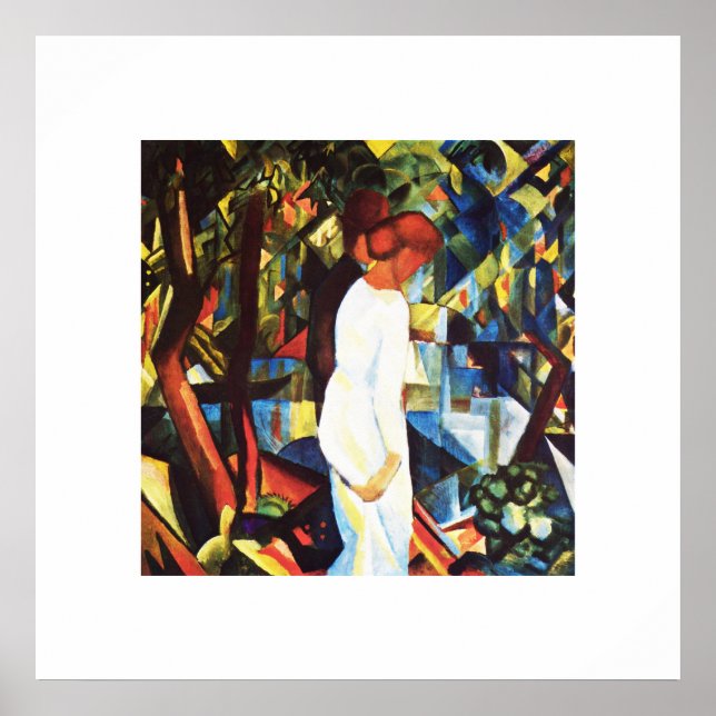 August Macke. "Couple in Woods" Art Print Poster (Vorne)