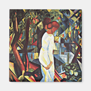 August Macke: Ein Paar im Wald, 1912 Kunstwerke Magnet