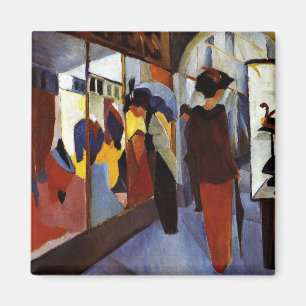 August Macke farbenfrohe Malerei, Mode Shop Magnet