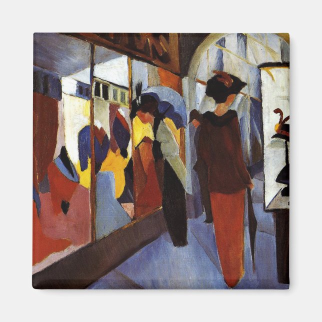 August Macke farbenfrohe Malerei, Mode Shop Magnet (Vorne)