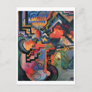 August Macke - Farbkomposition Ode to Bach 1912 Postkarte