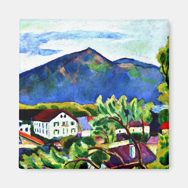 August Macke - Frühjahrslandschaft in Tegernsee Magnet (Vorne)