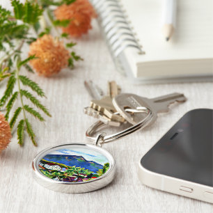 August Macke - Frühjahrslandschaft in Tegernsee Schlüsselanhänger